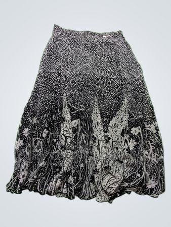 Coldwater Creek Black and White Polka Dot Skirt