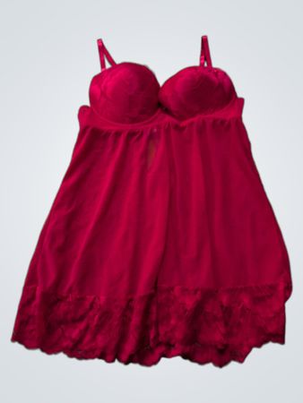 Daisy Fuentes Red Lace Babydoll Nightie