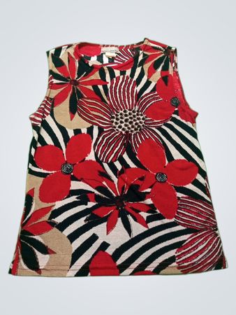 Susan Lawrence Floral Sleeveless Top