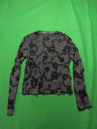 Long-Sleeve Paisley Top