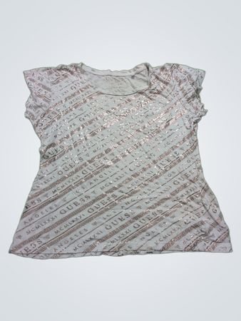 Guess All-Over Logo Print Short Sleeve T-Shirt