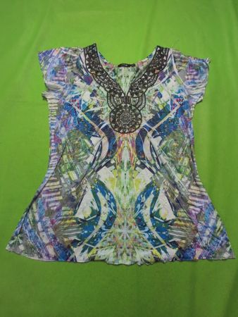 APT.9 Multicolored Peplum Top