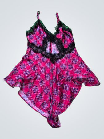 Victoria's Secret Pink Plaid Babydoll