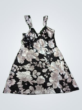 Black and White Floral Nightgown