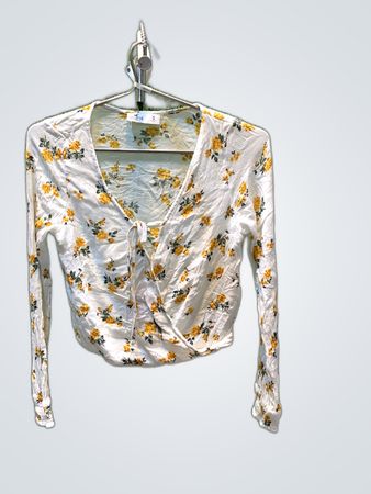 Hollister Printed Wrap Blouse