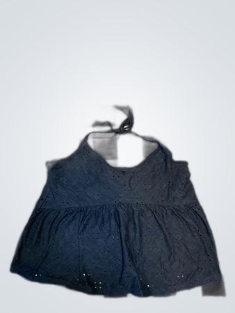 Hollister Black Eyelet Halter Blouse