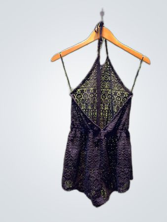 Hollister Black Lace Romper