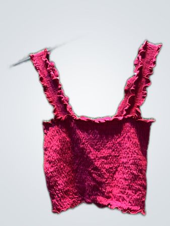 Hollister Red Ruffled Crop Top