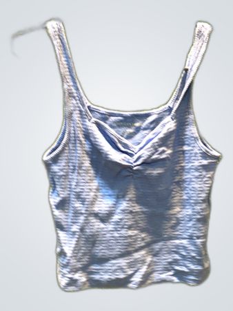 American Eagle Light Blue Ribbed Tank Top