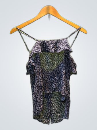 American Eagle Outfitters Printed Ruffle Cami Top