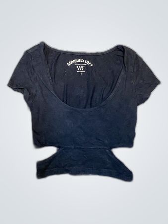 Aeropostale Seriously Soft Black Baby Tee