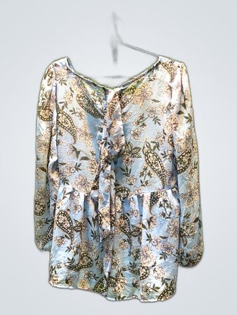 American Eagle Floral Long Sleeve Blouse