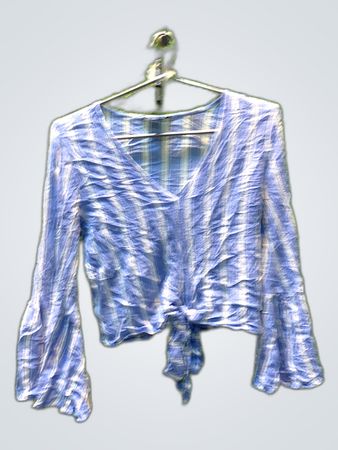 American Eagle Striped Wrap Blouse