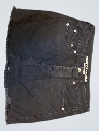 Unbranded Schwarzer Denim Minirock