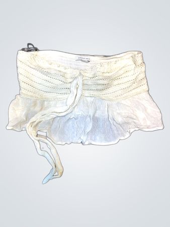 American Eagle Weißes Spitze Besatz Oberteil