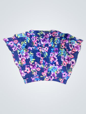 Aeropostale Floral Print Smocked Top