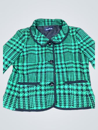 Evan-Picone Anzug Grün Hahnentritt Jacke