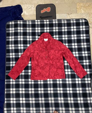 Coldwater Creek Roter Texturierter Blazer