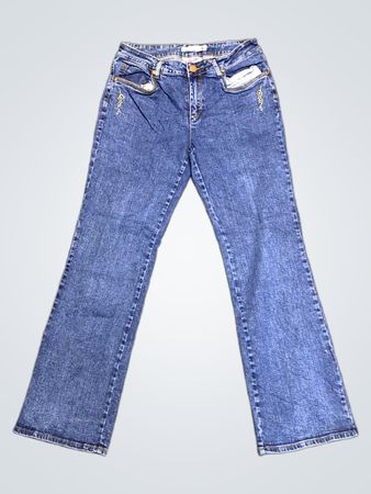 Bill Blass Damen Blaue Denim Stretch Jeans