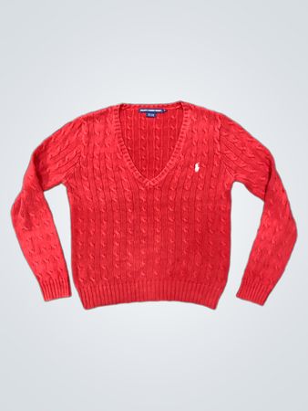 Ralph Lauren Sport Cable Knit V-Neck Sweater