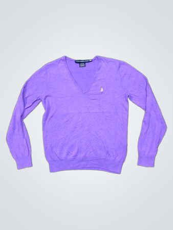 Ralph Lauren Sport Purple V-Neck Sweater