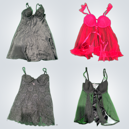 Victoria's Secret Slip Dress & Chemise Bundle - 10 Piece Lingerie Set