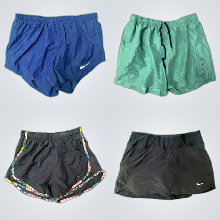 Nike Nylon Shorts Bundle - 10 Piece Set of Dri-FIT Running Athletic Shorts & Skirts
