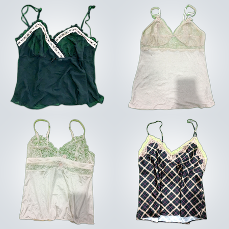 Y2K Camisetas sin mangas con encaje