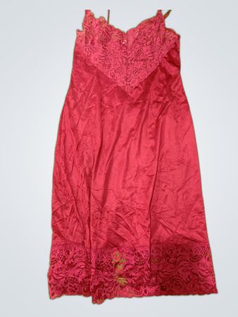 Rotes Spitzen-Besatz Unterkleid