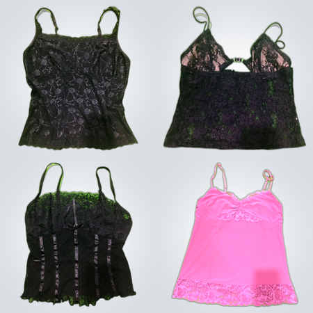 Camisas de tirantes con encaje Y2K