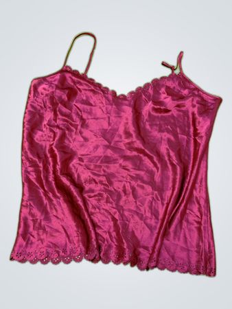 Pink Satin Camisole