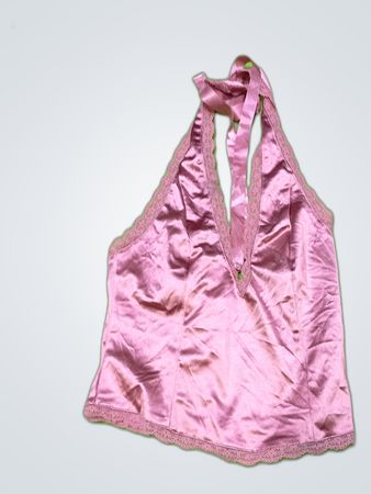 Pink Satin Bra