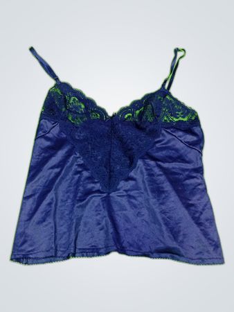 Blue Lace Trim Camisole