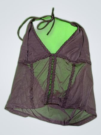 Lace Trim Halter Camisole