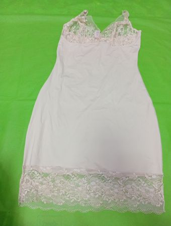 White Lace Trim Chemise