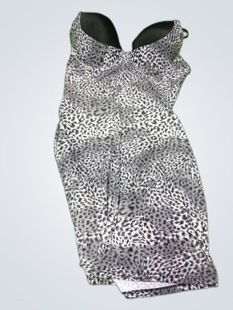 Heavenly Swimwear Leopard Print Bandeau Mini Dress