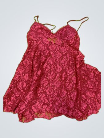 Burgundy Lace Slip Dress