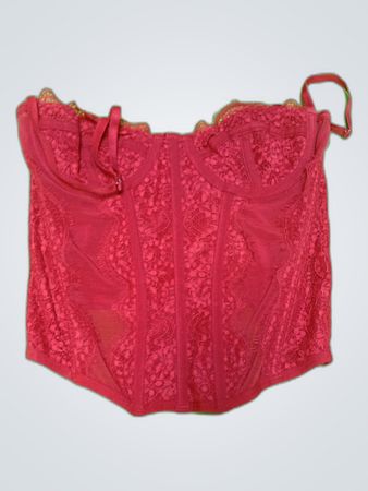 Red Lace Bustier Top
