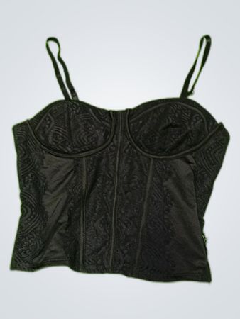 H&M Black Lace Bustier Top