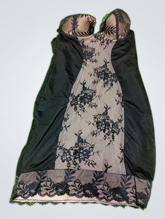 Black Lace Trim Chemise