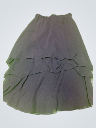 Unbranded Navy Ruffled Midi Skirt