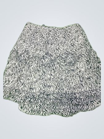 Dana Buchman Zebra Print Ruffled Mini Skirt