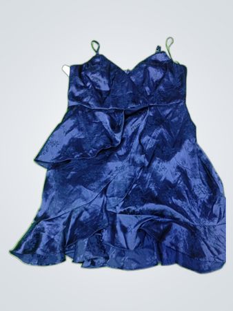 AllSaints Navy Floral Satin Mini Dress