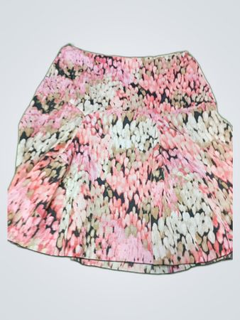 Printed Flared Mini Skirt