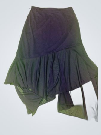 Windsor Black Asymmetrical Sheer Skirt