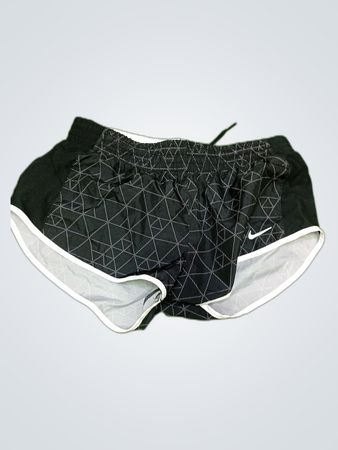 Nike Athletic Running Shorts Black Geometric