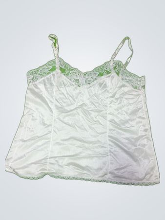 White Lace Trim Camisole Top