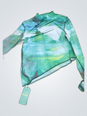 Zara Sheer Printed Blouse