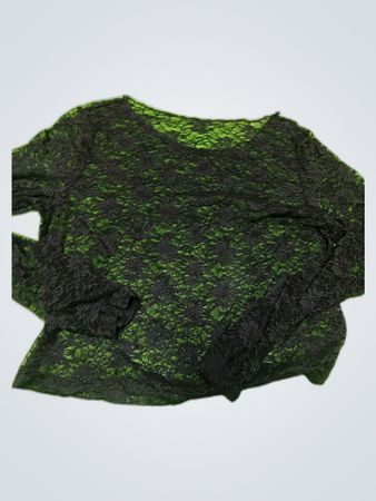 Unbranded Black Lace Sheer Blouse