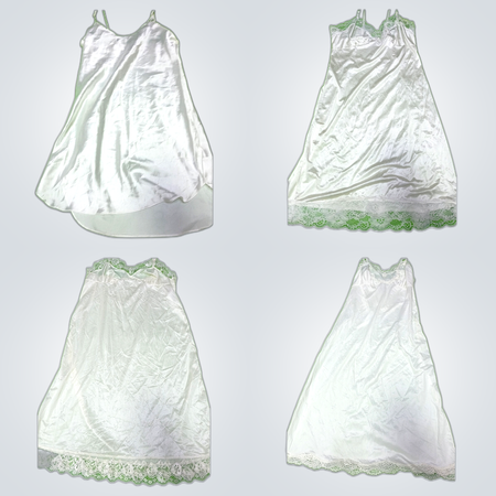 White Satin Slip Dresses